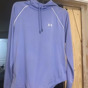 Under armour long sleeve hooded shirt like new size large womens